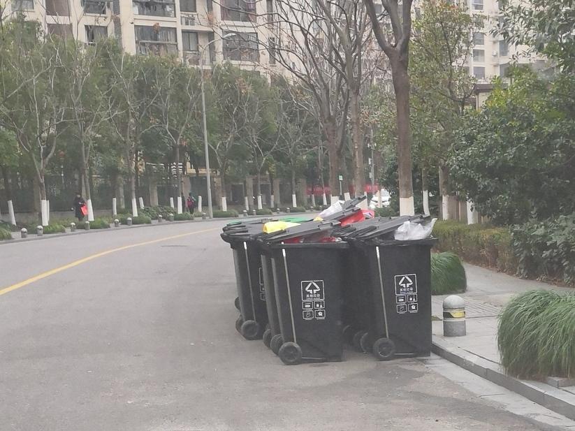 这是小区垃圾桶吗?放在外面道路合适吗?