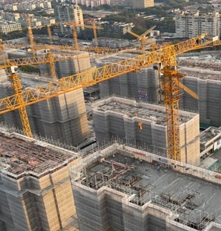 划船未来社区工地，施工如火如荼