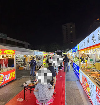 洪塘夜市小吃太常见，人少摊位少