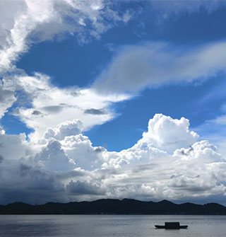 宁波积雨太美了，像动漫里走出来的云朵